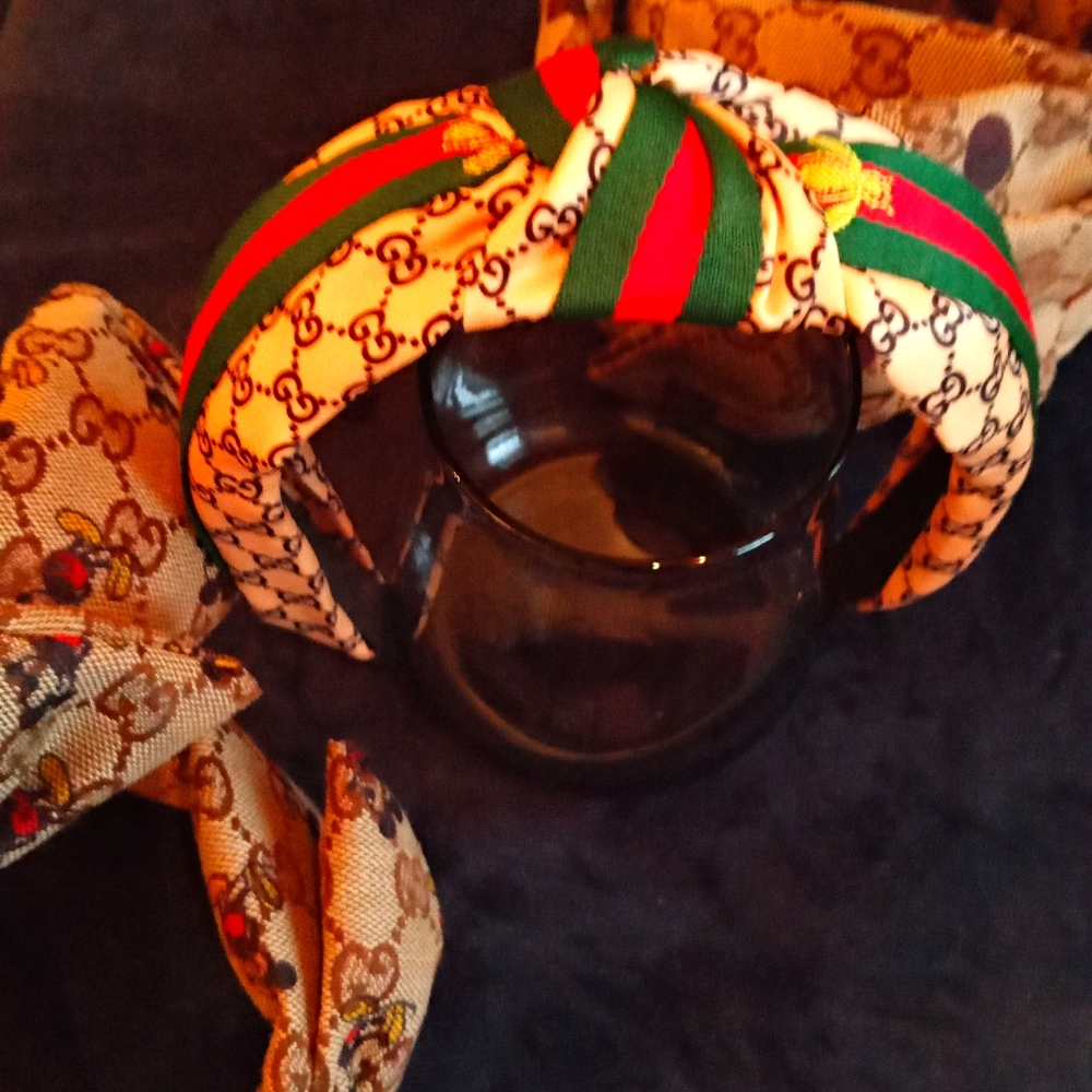 Cream NGreen Headband